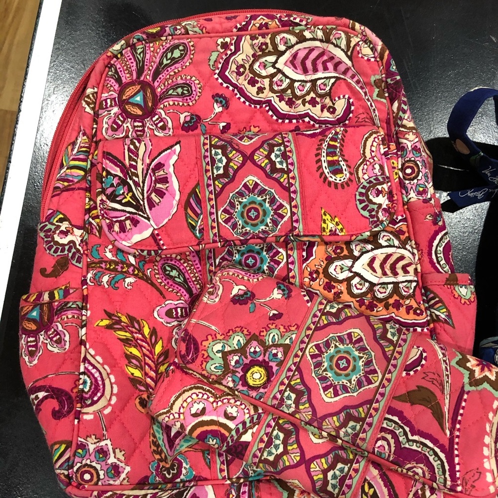 Vera Bradley small backpack and matching wallet